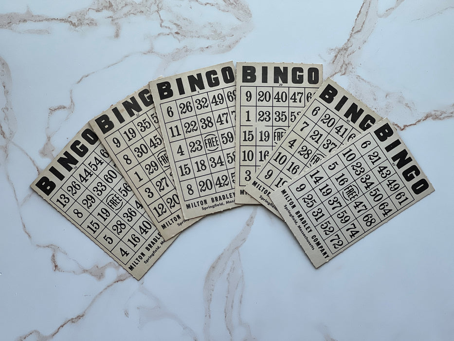 Vintage Milton Bradley Company Bingo Cards