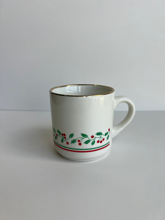 Vintage Arbys Christmas Cup Holly and Berry Design