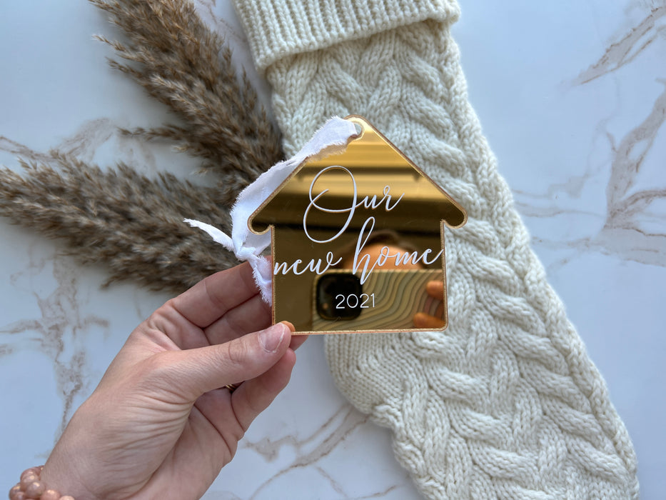 Our New Home Gold Acrylic Ornament
