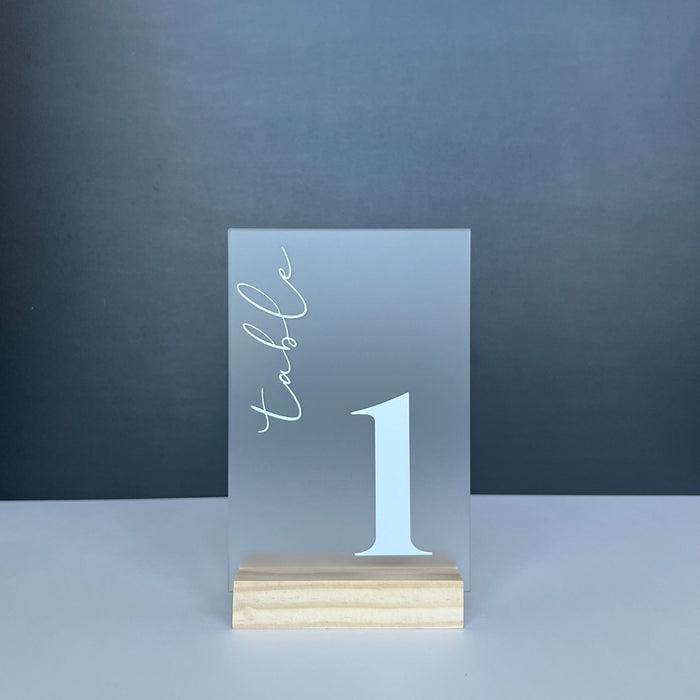 Acrylic Table Number