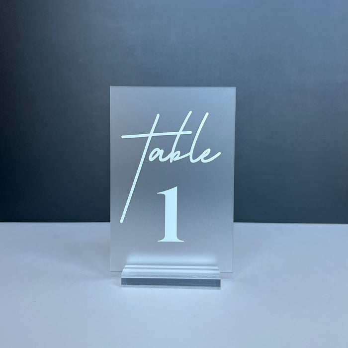 Acrylic Table Number