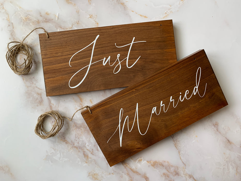 Just Married  Backpack Signs