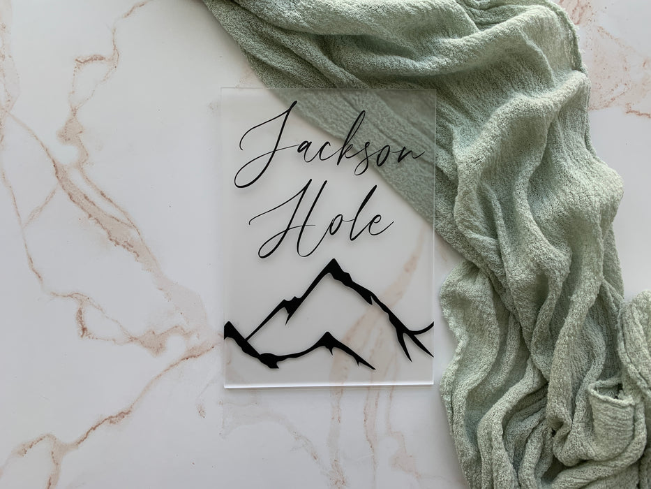 Acrylic Mountain Table Number