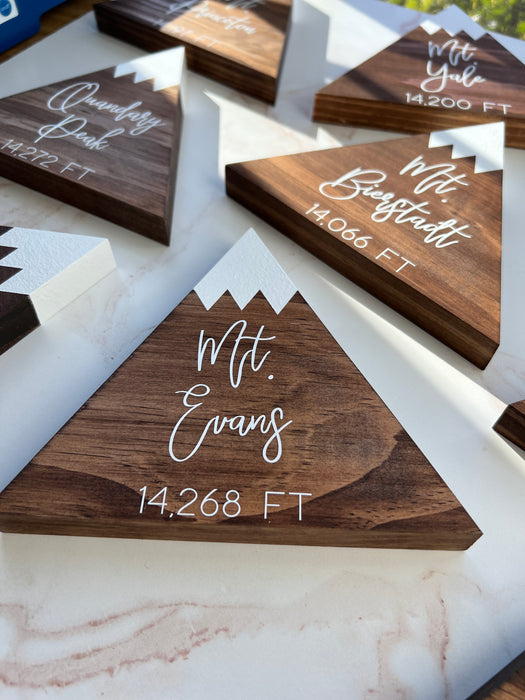 Personalized Mountain Table Number With Elevation