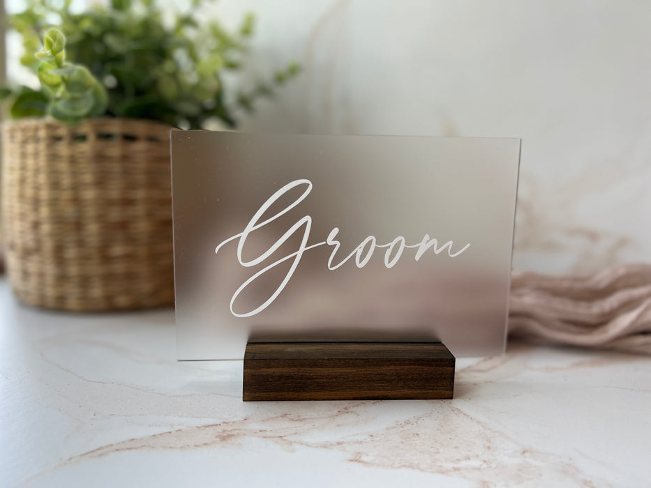 Acrylic Table Number For Bride and Groom