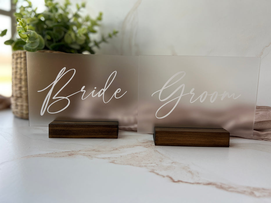 Acrylic Table Number For Bride and Groom